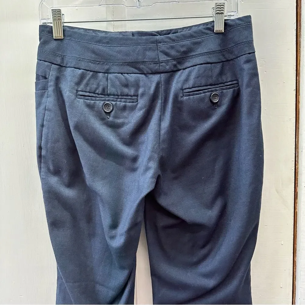 The Limited Cassidy Fit navy wide leg dress pants women's 4s‎ 4 short